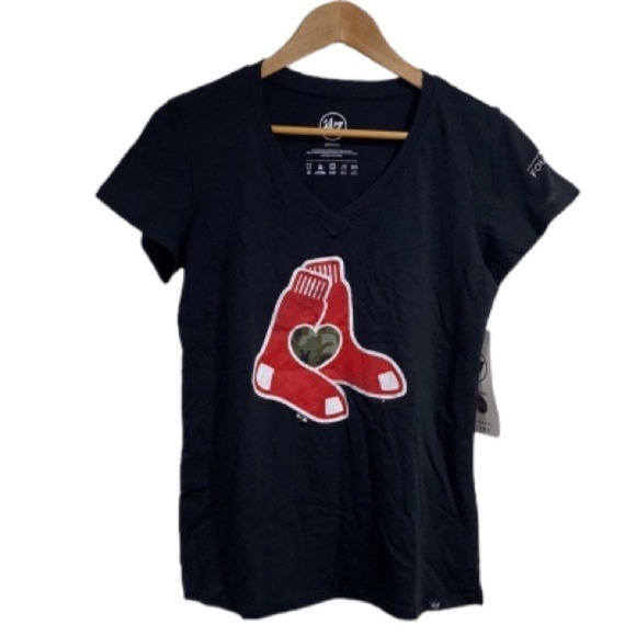 Red Sox shirt‎ tee foundation camo 100% cotton baseball womens NWT small - Picture 1 of 8